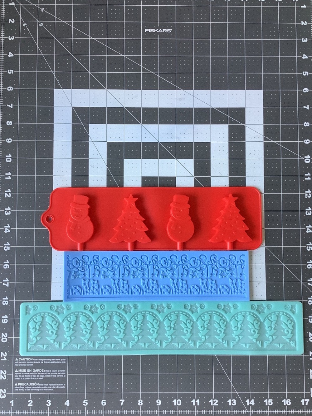 Christmas Silicone Molds, 3 pcs.